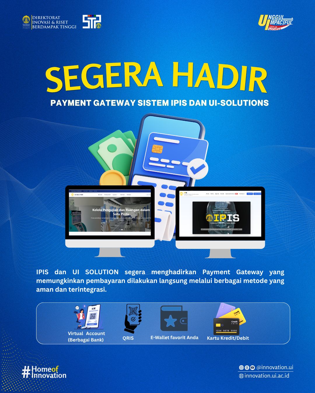 Pemberitahuan Penerapan Sistem Pembayaran Payment Gateway Pada UI Solution